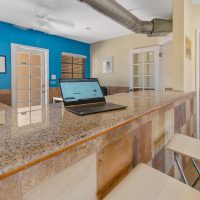 One of the counter spaces available for drop by coworkers. One of the counter spaces available for drop by coworkers.