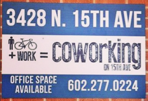 coworking on15th Ave downtown Phoenix Arizona